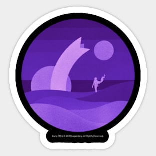 Minimalist Arrakis, Purple Sticker